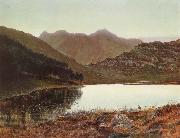 Atkinson Grimshaw Blea Tarn at First Light,Langdale Pikes in the Distance china oil painting reproduction